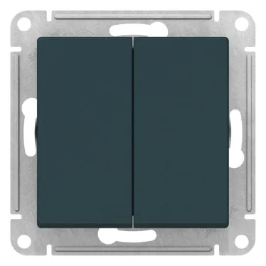 ATLASDESIGN 2-клавишный переключатель, перекрестный, 2 x сх. 7, 10АХ, механизм, ИЗУМРУД