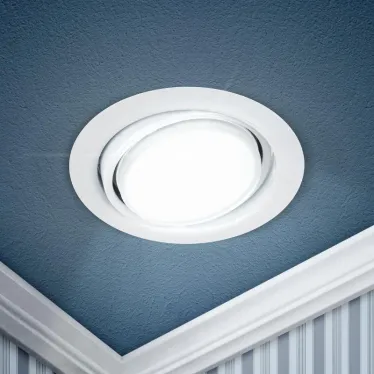 Светильник встраиваемый KL35 А WH /1 под лампу Gx53 поворотный 220V 13W белый (80/960)