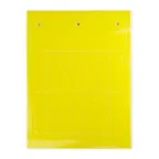 Табличка эластичная 49х15мм. Клейкое основание. Винил. Желтая (14 шт. на пластине, упак. по 10 листов)