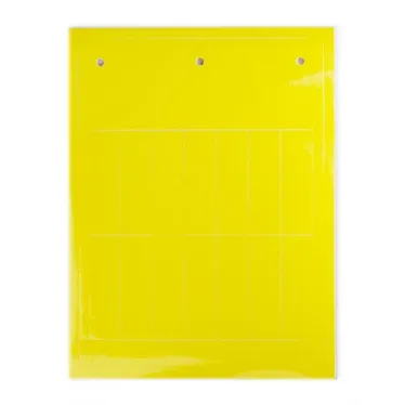 Табличка эластичная 49х15мм. Клейкое основание. Винил. Желтая (14 шт. на пластине, упак. по 10 листов)