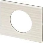 Рамка, однопостовая, Corian белый рельеф