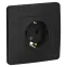 BLANCA скрытой установки розетка с заземлением без шторок, 16А, 250В, антрацит