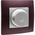 ETIKA Светорегулятор поворотный без нейтрали 300Вт алюминий