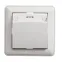 W59 Выключатель карточный одноклавишный скрытый с индикацией белый