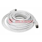 Шнур ТВ гнездо - ТВ штекер. длина 7 метров. белый,