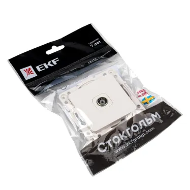 Стокгольм Механизм Розетки TV 1-местной 75Ом 5-862МГц белый