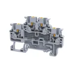 Клемма 2х-ярусная push-in 2,5 кв.мм, без перемычки OptiClip CPDL-2,5-2L-I-серый