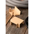 Угол T-образный (40х25) (4 шт) Plast PROxima под светлое дерево