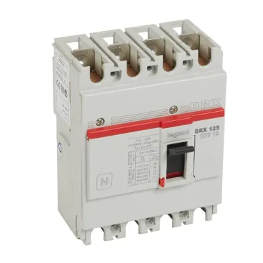 Выключатель автоматический DRX125 термомагнитный 125A 4П 10кА