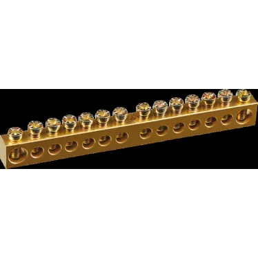 Шина нулевая 8х12мм 14/1 (14групп/крепеж по центру)