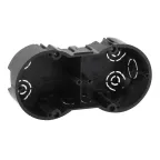 Коробка установочная КУТ 2-х местная 141х70х45мм для твердых стен саморез. IP20 (100/1800)