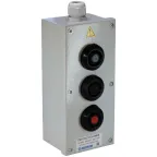 Пост кнопочный ПКУ-15-21.131-54У2 (2хКЕ081/2(1з+1р) черная + 1хКЕ081/2(1з+1р) красная + PG-19)