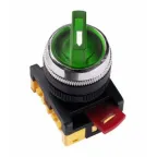 Переключатель ANCLR-22-3 с фиксацией 3 позиции I-O зеленая неоновая ручка