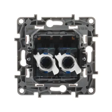 ETIKA Розетка компьютерная 2ХRJ45 категория 6 UTP белая