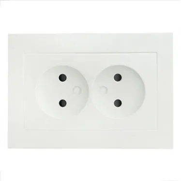 Валенсия лицевая панель розетка 2-местной б/з 10А жемчуг с защ. штор.