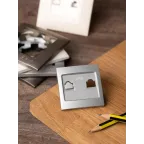 Валенсия лицевая панель розетки Phone 1-местная сталь