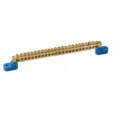 Шина нулевая на 2 угловых изоляторах ШНИ-6х9-24-У2-С