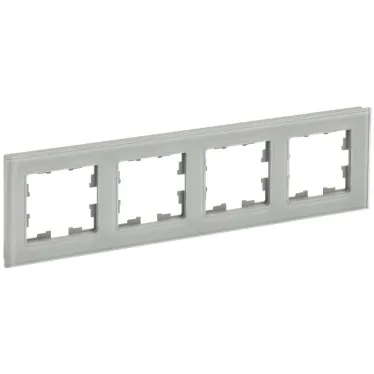 BRITE Рамка 4 поста РУ-4-2-БрД стекло дым.