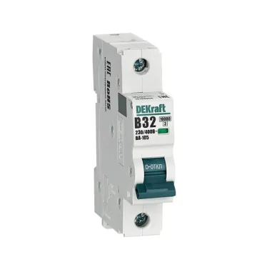 Выключатель автоматический 1P кривая B 32A 10кА ВА-105