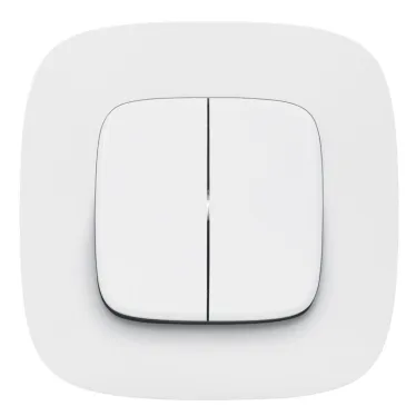 Valena ALLURE Лицевая панель для двухклавишного выключателя Белая