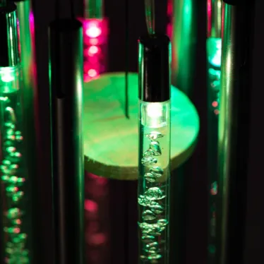 Светильник уличный ERASF22-46 на солнечной батарее садовый Солнечный ветер RGB 70 см