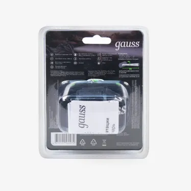 Фонарь светодиодный налобный 3 Вт 180 лм Черный IP42 на батарейках 3xААА GFL Gauss