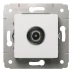 CARIVA Розетка телевизионная TV оконечная в рамку белая