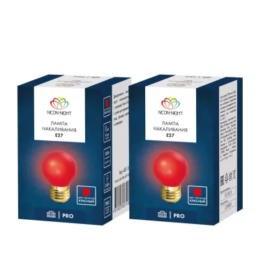 Лампа накаливания e27 10 Вт красная колба | 401-112 | NEON-NIGHT