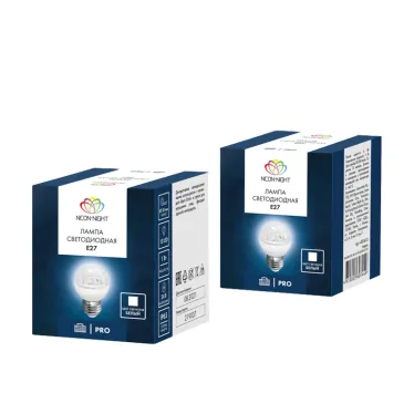 Лампа шар e27 10 LED  Ø50мм  белая 24В | 405-615 | NEON-NIGHT