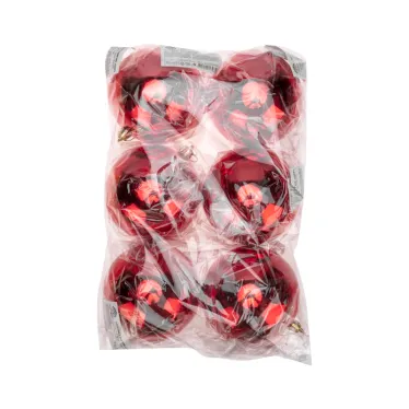 Елочная фигура "Полосатый шар", 20 см, цвет красный | 502-072 | NEON-NIGHT