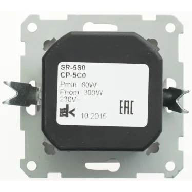 Диммер поворотный 300ВТ механизм белый