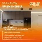 Светильник светодиодный накладной HD032 24W (белый/белый) 3000K 180x100*100мм | HD032 | Gauss