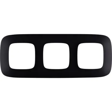 Valena ALLURE Рамка 3 поста матовый черный универсальная