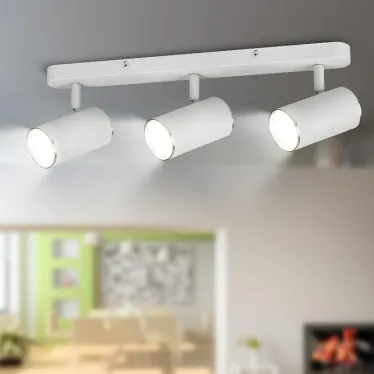 Светильник настенно-потолочный спот OL35-3 WH MR16 GU10 IP20 белый хром