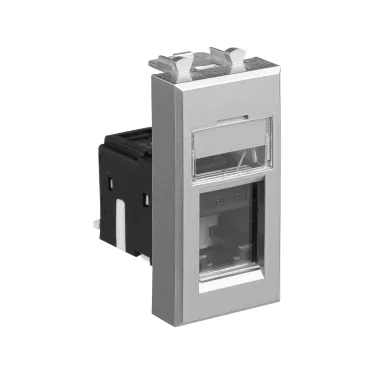Компьютерная розетка RJ-45 модульная, кат.6, "Avanti", "Закаленнаясталь", 1 модуль | 4404291 | DKC