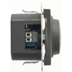 W59 Светорегулятор скрытый без рамки 300ВТ черный бархат