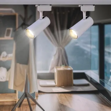 Светильник трековый однофазный TR5-10 COB WH 10 ватт 4000К 700Лм белый