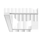 Светильник светодиодный E220 для школьных досок IP40 1200х100х50 мм 18Вт 4000K с призм. расс. | V1-E0-00270-60PR0-4001840 | VARTON