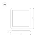 Светильник CL-FIOKK-S220x220-18W Day4000-MIX (WH, 120 deg, 230V) (arlight, IP44 Пластик, 3 года) | 034471 | Arlight