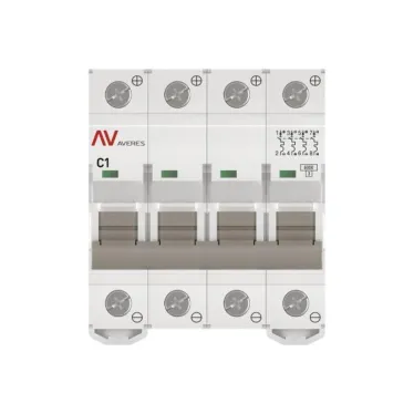 Выключатель автоматический AV-6 DC 4P 1A (C) 6kA AVERES