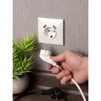 Валенсия лицевая панель розетки 1-местной с/з 16А жемчуг с защ. штор. с 2 USB 2,1А