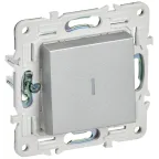 SKANDY Выключатель 1-клавишный проходной с индикацией 10А SK-V08S серебряный IEK