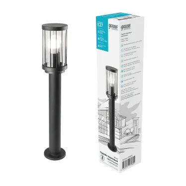 Светильник садово-парковый Vega столб 10.5*50cm, 170-240V / 50Hz, 1xE27, Max.60W, IP54 | GD023 | Gauss