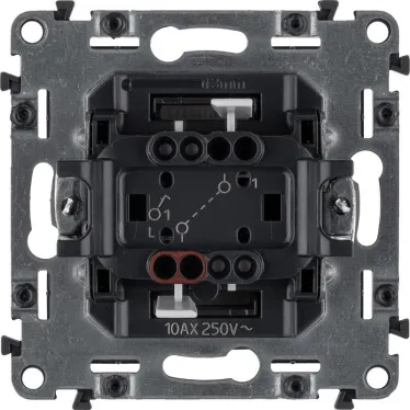 Valena ALLURE Выключатель 10АХ 250В с лицевой панелью Безвинтовые зажимы Алюминий