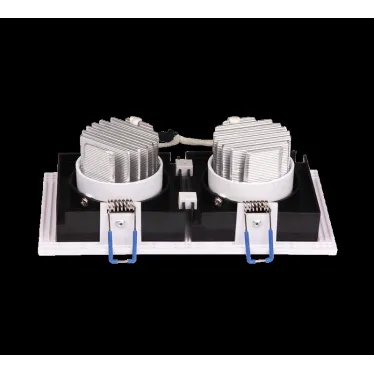 Светильник светодиодный ДВО-212 2x8W 4000K 55 град. белый карданный IP40