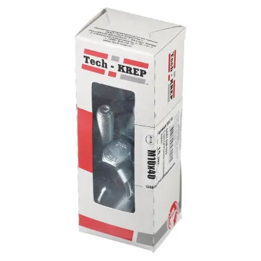 Болт DIN933 М10х40 шестигранная голова полная резьба оцинкованный (15 шт)