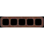 Valena ALLURE Рамка 5 постов Кожа универсальная