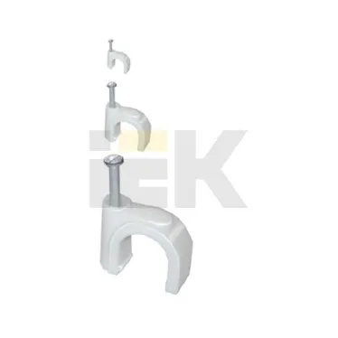 Скоба 12мм круглая пластиковая (100шт)