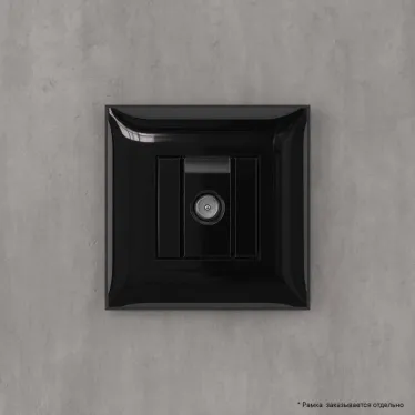 Avanti Розетка TV оконечная в стену, Черный квадрат