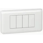 Mosaic Рамка 4 модуля горизонтальная белая